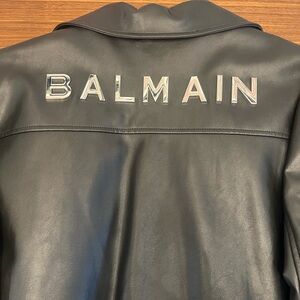 Balmain Black Leather Jacket